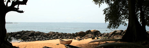 Picturesque coastline in Sierra Leone